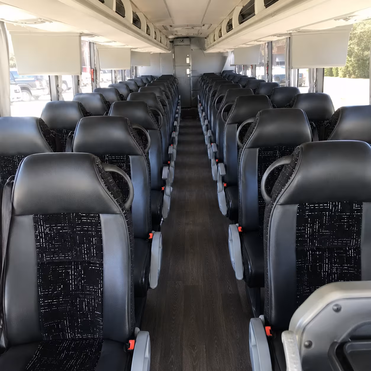 grand prairie charter bus interior