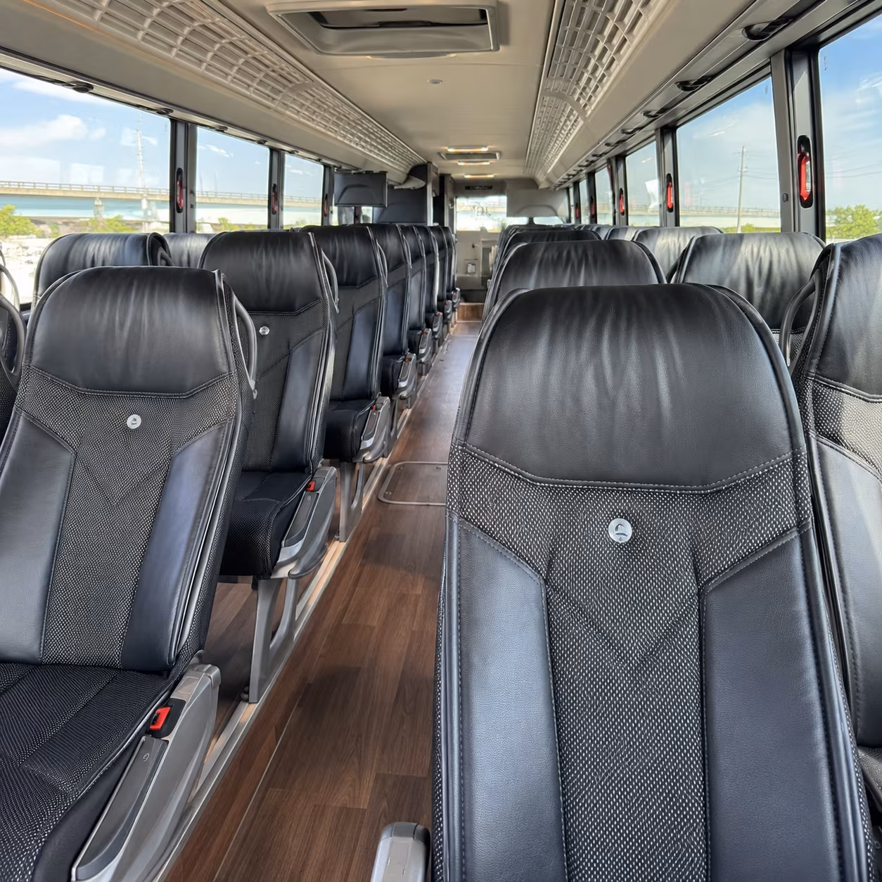 grand prairie charter bus services interior